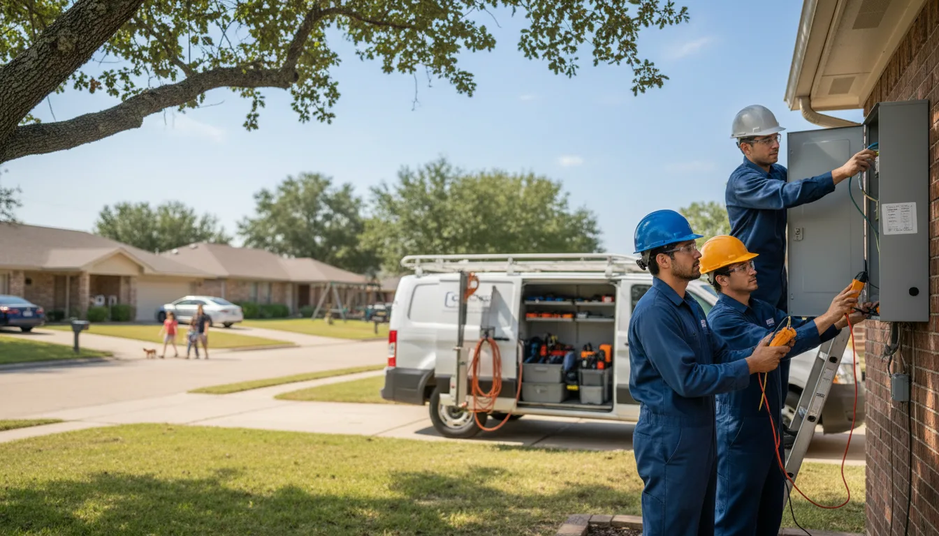 Certified electrician providing emergency electrical services in Cactus, TX